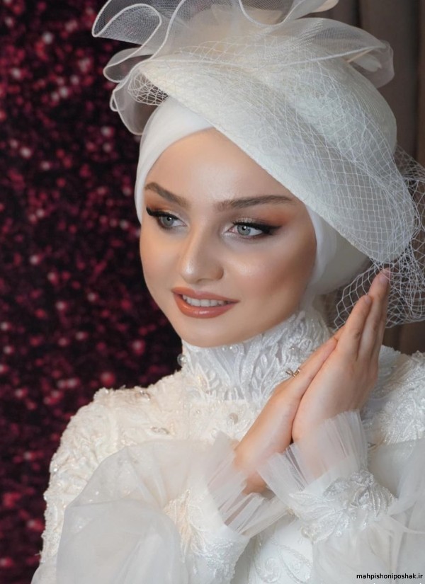 مدل کلاه حجاب عروس مدل کلاه حجاب عروس