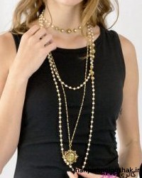 مدل گردنبند رو لباسی طلا