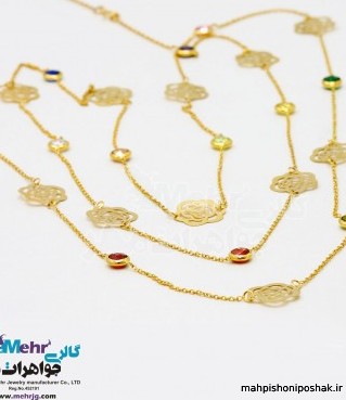 مدل گردنبند رو لباسی طلا