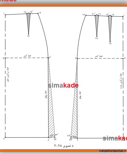 مدل دامن کلوش زاویه دار