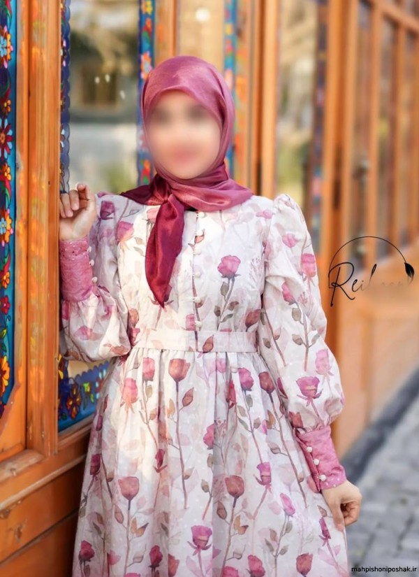 مدل لباس پارچه گلدار