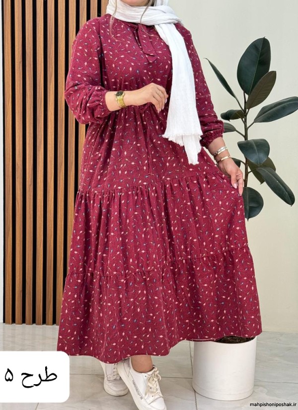 مدل لباس بلند گلدار زنانه