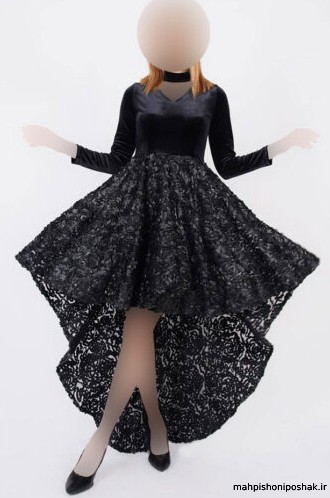 مدل لباس مجلسی دخترانه پشت بلند جلو کوتاه