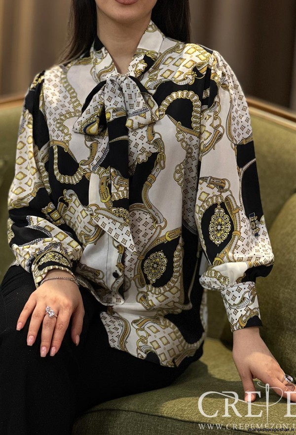 مدل شومیز زنانه پارچه طرح دار مدل شومیز زنانه پارچه طرح دار