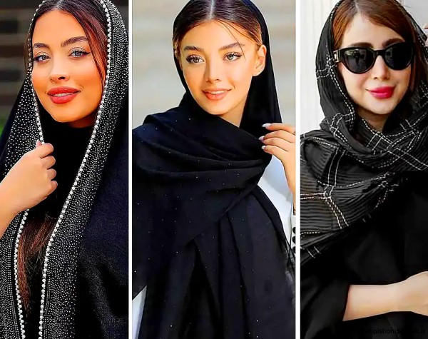 مدل شال دخترانه مشکی مدل شال دخترانه مشکی