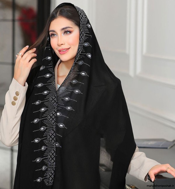 مدل شال دخترانه مشکی مدل شال دخترانه مشکی