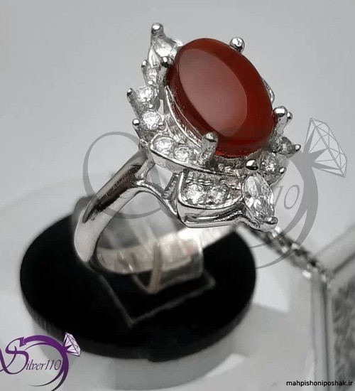 مدل انگشتر عقیق یمنی زنانه