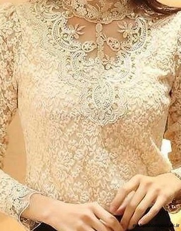 مدل بلوز زنانه گیپور سفید
