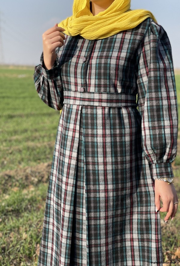 مدل مانتو بارداری چهارخونه مدل مانتو بارداری چهارخونه