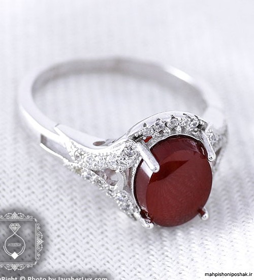 مدل انگشتر عقیق یمنی زنانه