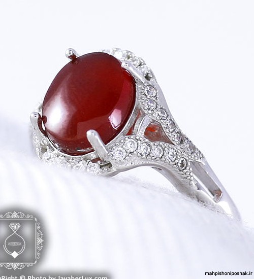 مدل انگشتر عقیق یمنی زنانه