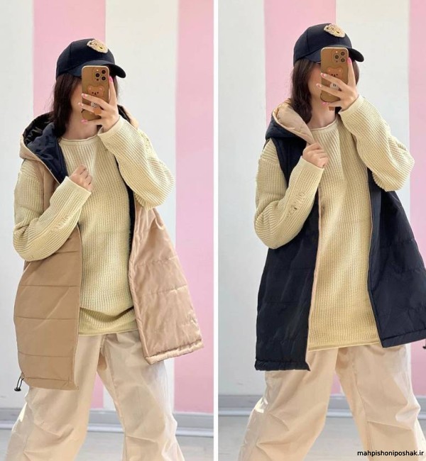 مدل پافر دخترانه دورو