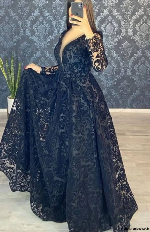 مدل لباس دخترانه مخمل مشکی مدل لباس دخترانه مخمل مشکی