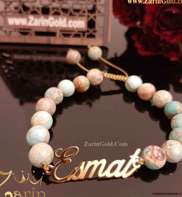 مدل دستبند سنگ و طلا زنانه مدل دستبند سنگ و طلا زنانه