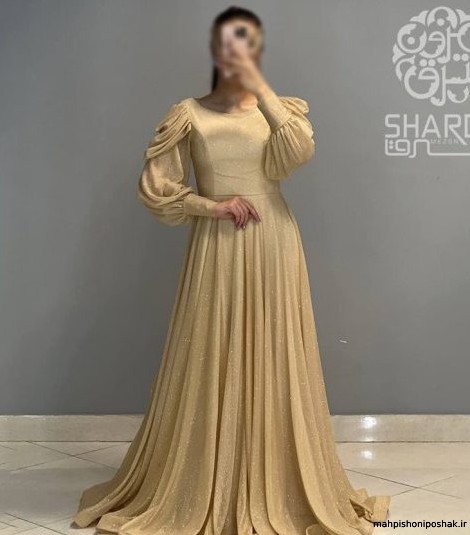 مدل لباس کلوش حریر مجلسی مدل لباس کلوش حریر مجلسی