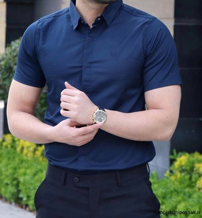 مدل پیراهن مردانه استین کوتاه جدید