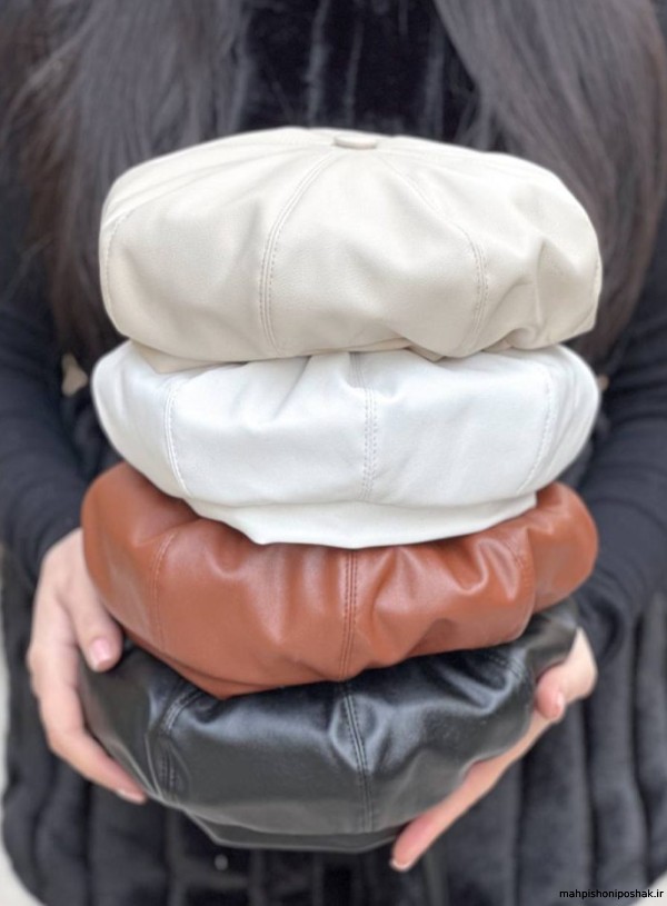 مدل کلاه چرم دخترانه