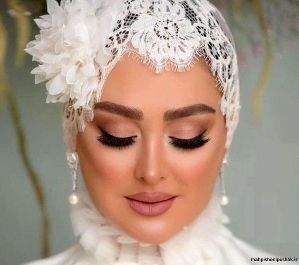 مدل کلاه حجاب عروس مدل کلاه حجاب عروس