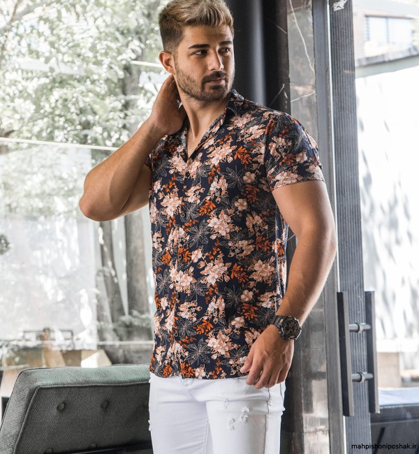 مدل پیراهن مردانه استین کوتاه جدید