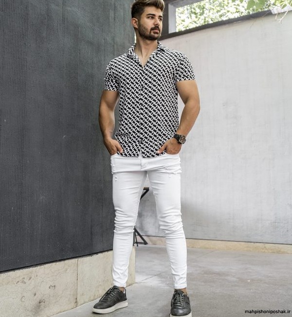 مدل پیراهن مردانه استین کوتاه جدید