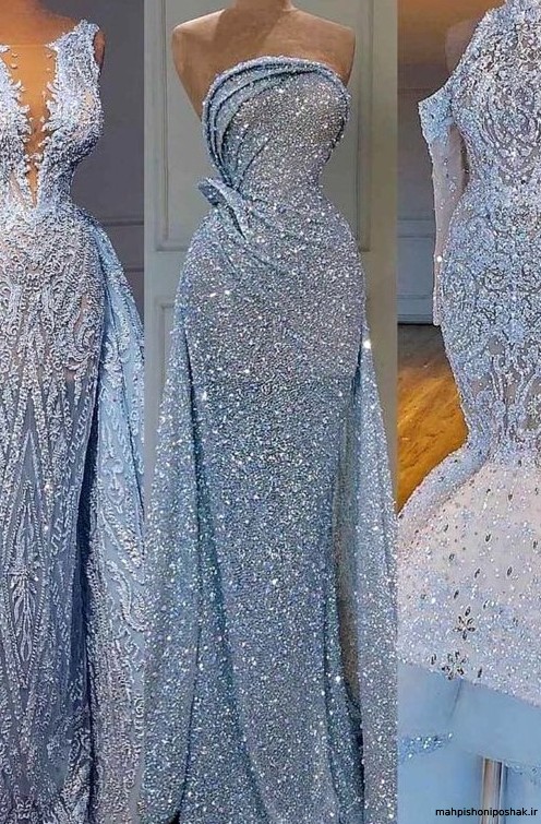مدل لباس مجلسی دخترانه دنباله دار جدید