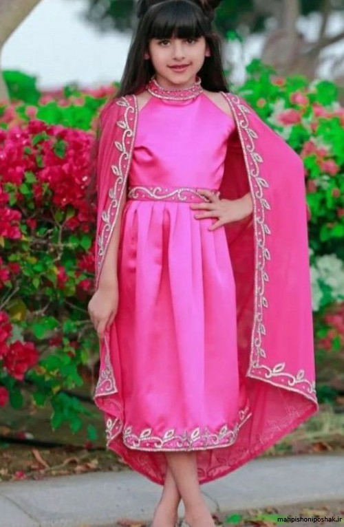 مدل پیراهن حریر گلدار بچه گانه مدل پیراهن حریر گلدار بچه گانه