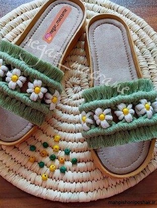 مدل صندل با نخ مکرومه مدل صندل با نخ مکرومه