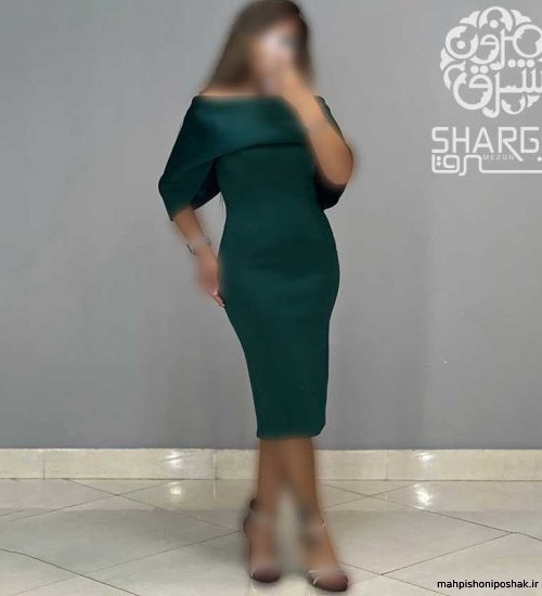 مدل پیراهن کوتاه مجلسی یقه قایقی مدل پیراهن کوتاه مجلسی یقه قایقی