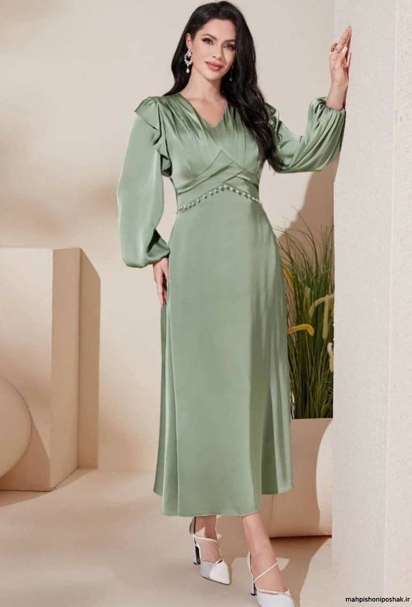 مدل لباس پارچه ساتن مجلسی مدل لباس پارچه ساتن مجلسی