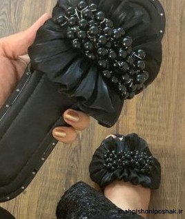 مدل دمپایی زنانه مشکی مدل دمپایی زنانه مشکی