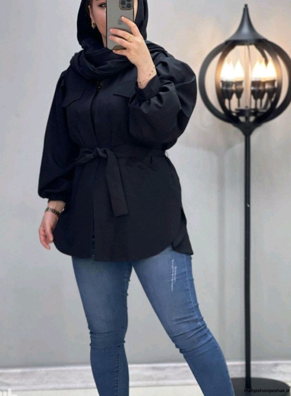 مدل مانتو کمربند دار زنانه مدل مانتو کمربند دار زنانه