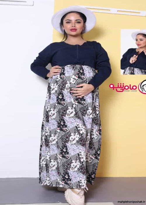 مدل لباس بارداری نخی گلدار مدل لباس بارداری نخی گلدار