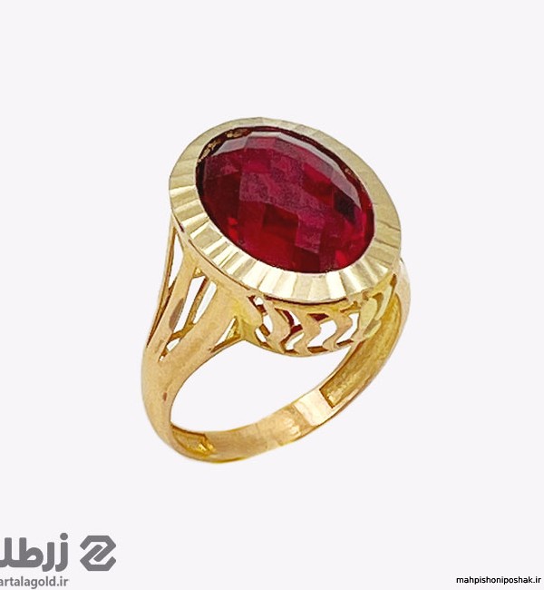 مدل انگشتر زنانه با نگین سنگ