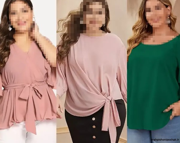 مدل بلوز حریر برای افراد چاق مدل بلوز حریر برای افراد چاق