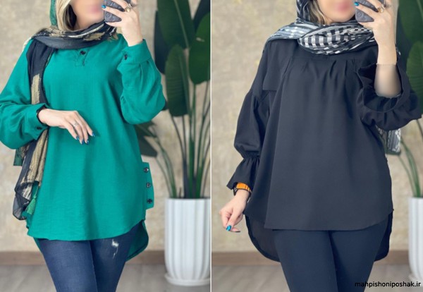 مدل تونیک دخترانه شیک کوتاه مدل تونیک دخترانه شیک کوتاه