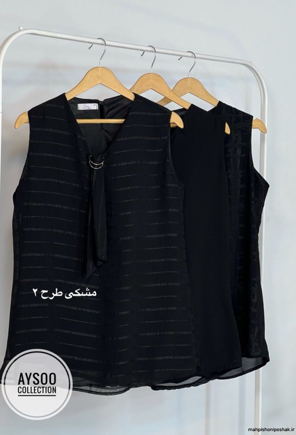 مدل تاپ حریر مشکی