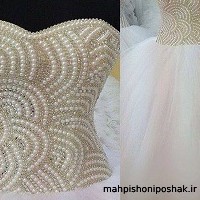 مدل لباس دکلته سفید مدل لباس دکلته سفید