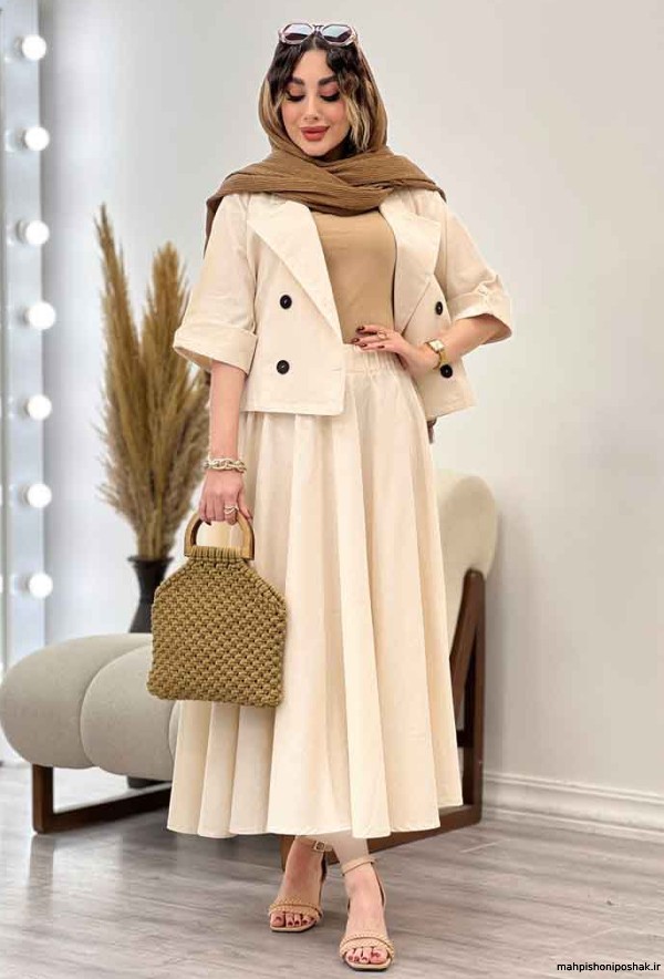 مدل کت و دامن یقه ارشال مدل کت و دامن یقه ارشال
