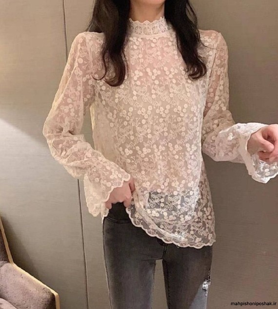 مدل بلوز با پارچه ی گیپور مدل بلوز با پارچه ی گیپور