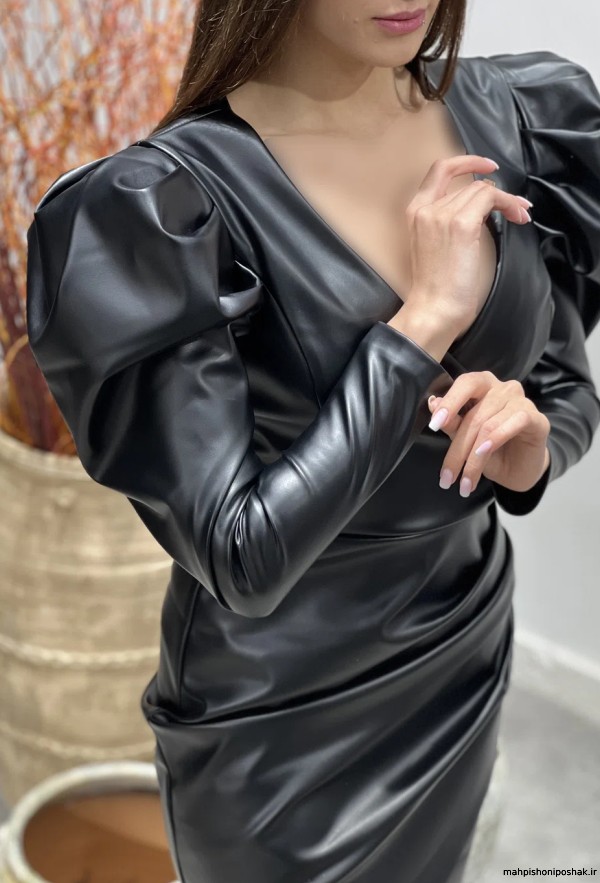 مدل لباس چرم ساده
