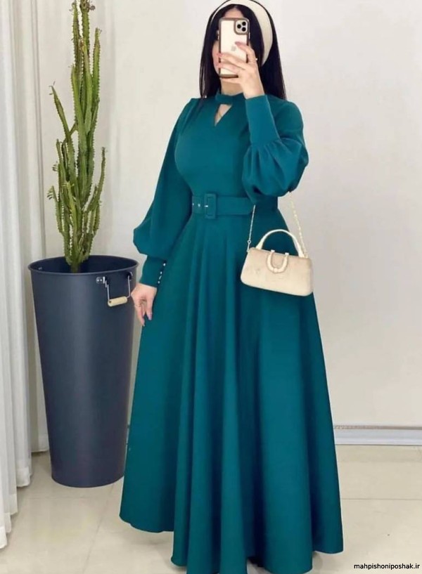 مدل لباس مجلسی ماکسی پوشیده دخترانه