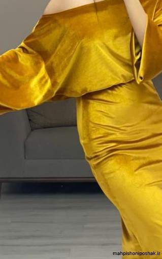 مدل پیراهن میدی مخمل مجلسی مدل پیراهن میدی مخمل مجلسی