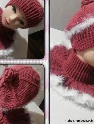 مدل کلاه دخترانه قلاب بافی