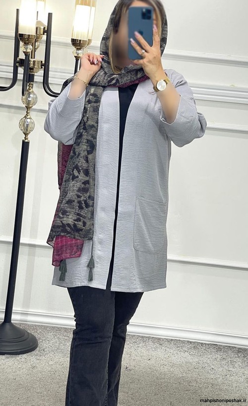 مدل مانتو زنانه طوسی رنگ مدل مانتو زنانه طوسی رنگ