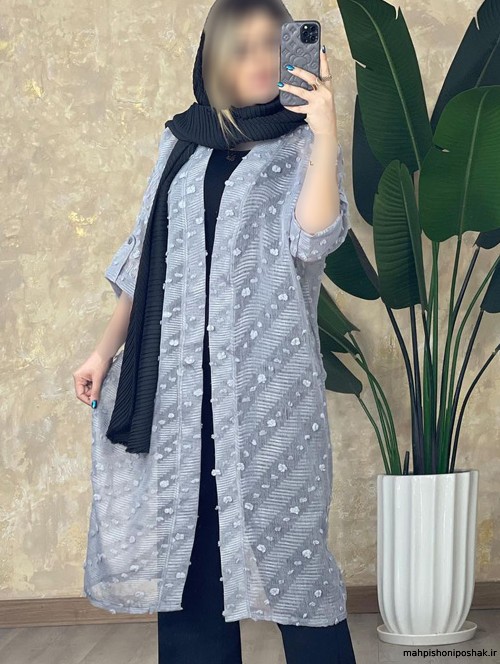 مدل مانتو زنانه طوسی رنگ مدل مانتو زنانه طوسی رنگ