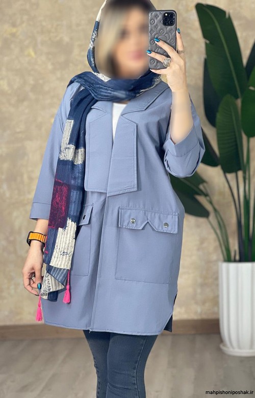 مدل مانتو زنانه طوسی رنگ مدل مانتو زنانه طوسی رنگ