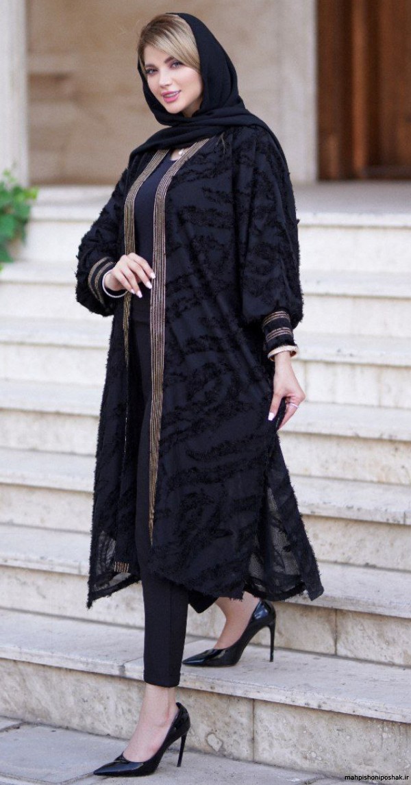 مدل مانتو زنانه حریر مشکی