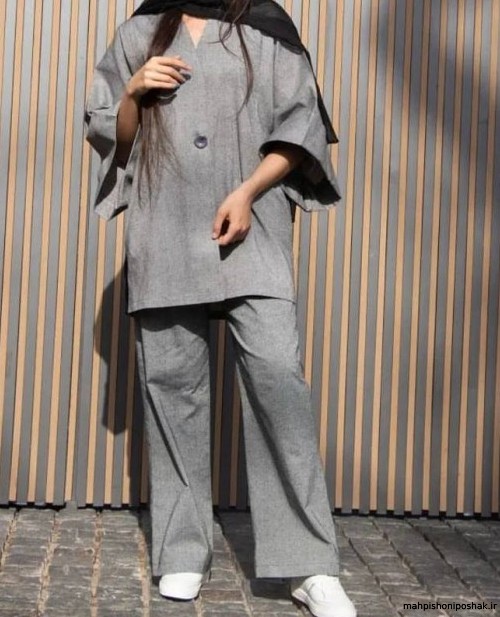 مدل مانتو زنانه طوسی مدل مانتو زنانه طوسی