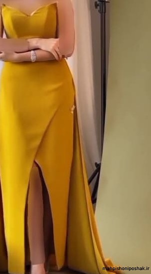 مدل لباس مجلسی دکلته ساده