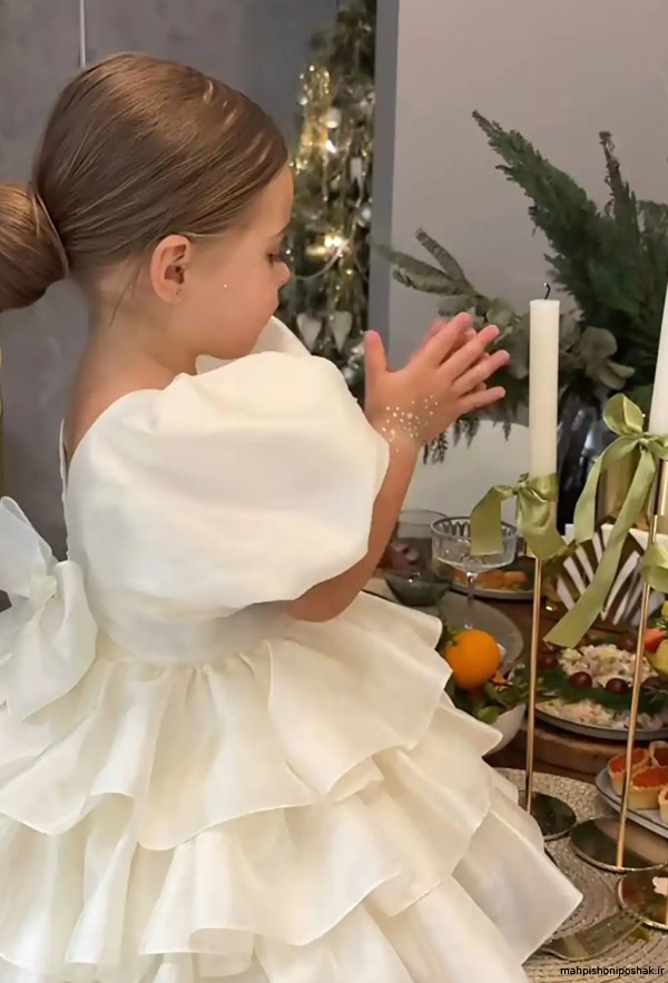 مدل لباس عروس بچه گانه پرنسسی کوتاه مدل لباس عروس بچه گانه پرنسسی کوتاه